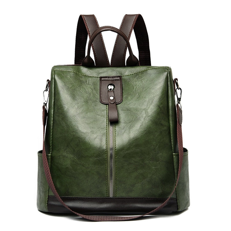 Mia - Bolsa Mochila Feminina de Couro