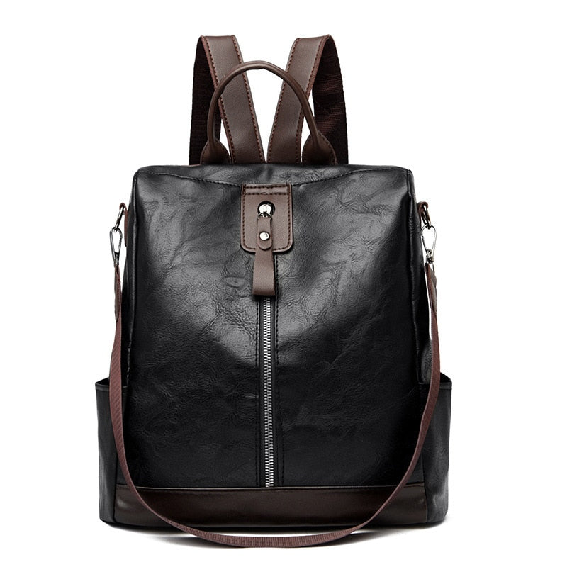 Mia - Bolsa Mochila Feminina de Couro