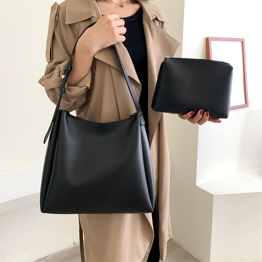Leonela - Bolsa Feminina de Couro + Carteira de Brinde