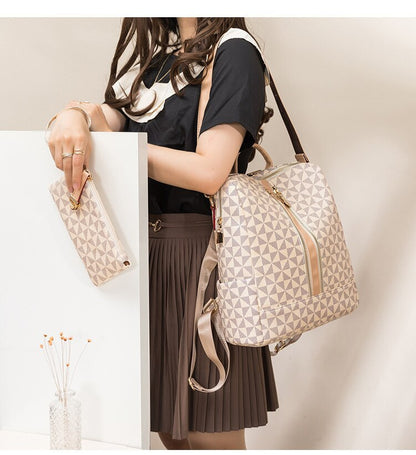 Penélope - Bolsa Mochila Feminina de Couro + Carteira brinde