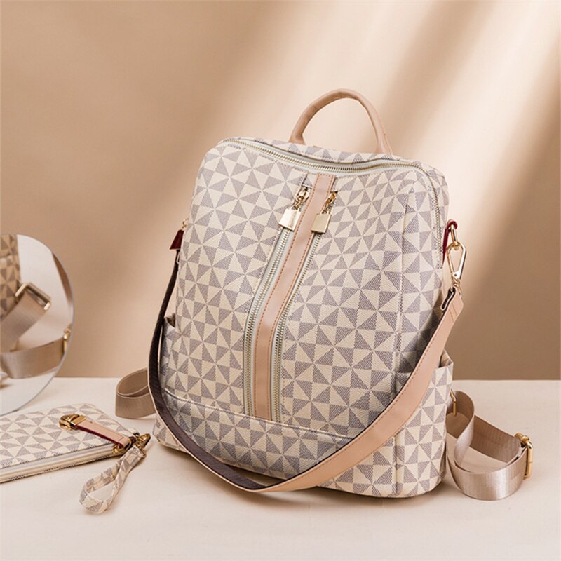 Penélope - Bolsa Mochila Feminina de Couro + Carteira brinde