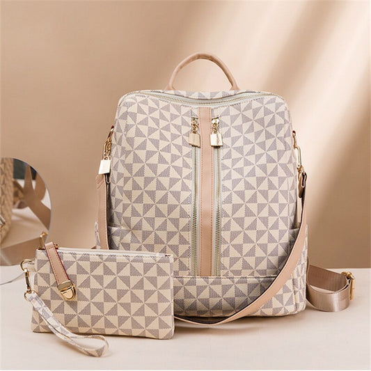 Penélope - Bolsa Mochila Feminina de Couro + Carteira brinde